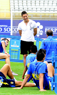 Cejudo, en el entrenamiento de este jueves / Mykel