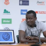 Atouba y Thievy en rueda de prensa.