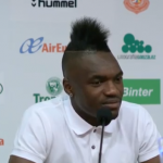 Thievy en rueda de prensa en la mañana de hoy.