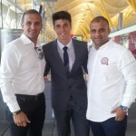 Carlos Peraza (izquierda), Hector Hernández y Agoney Peraza / Twitter @agoneyperaza