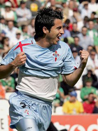 jorge_trashorras1 Jorge celebrando un gol con la elástica del Celta