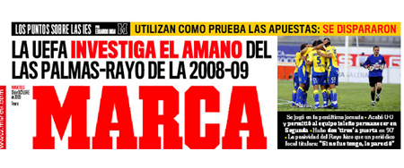portadamarca_suptongo_Rayo_ Portada del Diario Marca del martes 13 de octubre de 2009