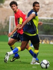 Rondón, en un entrenamiento