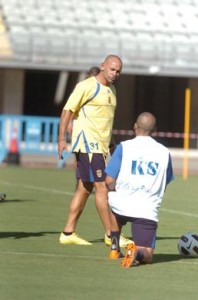 Paco Jémez con Adrián 'Pollo'