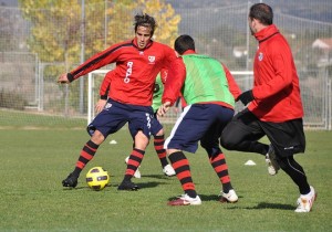Acción del entrenamiento del Rayo Vallecano