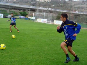 Hernán y José Artiles, entrenamiento