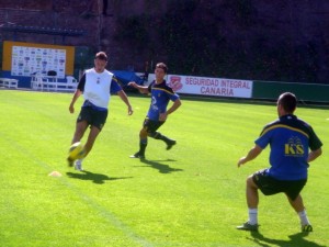 Javi Castellano, entrenamiento