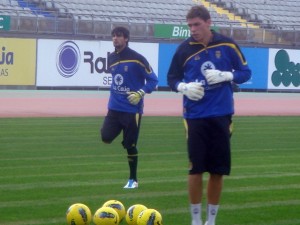 Raúl y Barbosa, entrenamiento