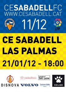 Cartel, Sabadell - Las Palmas