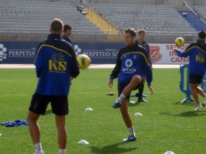 Javi Castellano, entrenamiento