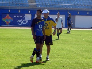 Jonathan Viera y Juan Manuel Rodríguez Jonathan Viera podría irse al Granada / udlaspalmas.net