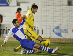 Juanpe consiguió el tanto del empate (1-1) la pasada temporada