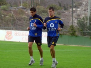 Francis Suárez y David García, entrenamiento