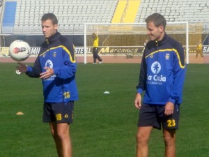 Javi Castellano y Dani Castellano, entrenamiento