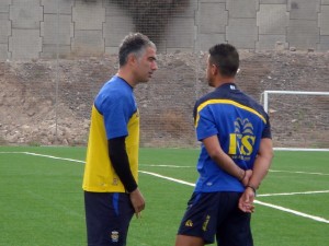 Guayre y Víctor Afonso, entrenamiento