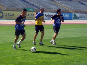 Javi Guerrero y Roque, entrenamiento