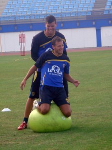 Javi Castellano, entrenamiento