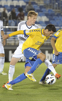 Vicente, en el partido de ida / Javier Sáenz (elgoldemadriz.com)
