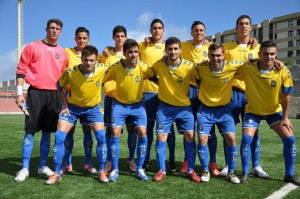 Once inicial de Las Palmas Atlético ante el Corralejo / Daniel Cáceres (udlaspalmas.net)