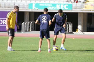 Aythami y Hernán, entrenamiento