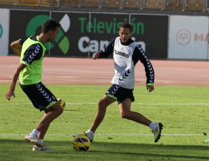 Imagen de un entrenamiento durante la presente temporada.