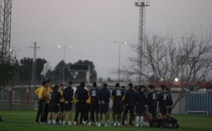 Imagen del entrenamiento del lunes en Sevilla / Web oficial