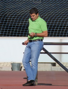 Juanito, en una sesión de entrenamiento
