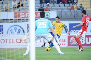 Momo marcó el segundo gol del partido / Samuel Sánchez (udlaspalmas.net)