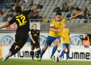 Hernán marcó su primer gol como profesional / Samuel Sánchez (udlaspalmas.net)