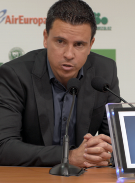 Sergio Lobera, este sábado en rueda de prensa / UDLASPALMAS.NET (Samuel Sánchez)