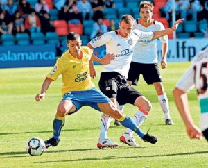 La última victoria amarilla en Castilla y León fue en 2009 gracias a un gol de Álvaro Cejudo / Acfi-Press (laprovincia.es)