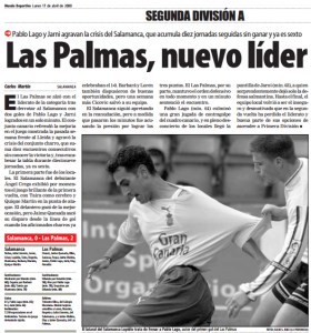 Las Palmas tuvo que ganar en Castilla y León en su último ascenso / El Mundo Deportivo