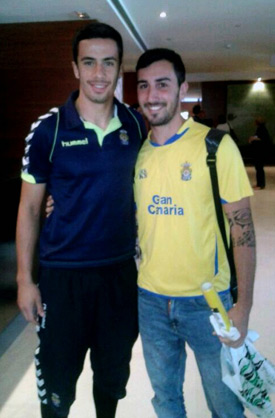 Kevin Fontecha junto a uno de los jugadores que más admira, Hernán Santana