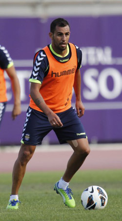 Nauzet Alemán en el entrenamiento de este jueves / Carlos Díaz-Recio (Web oficial)