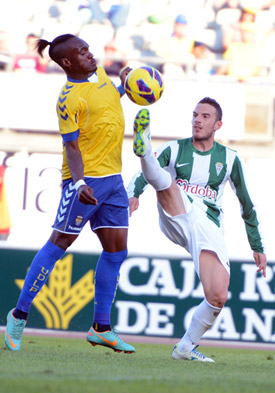 Thievy, en el encuentro de ida ante el Córdoba (3-0) / Samuel Sánchez (udlaspalmas.net)