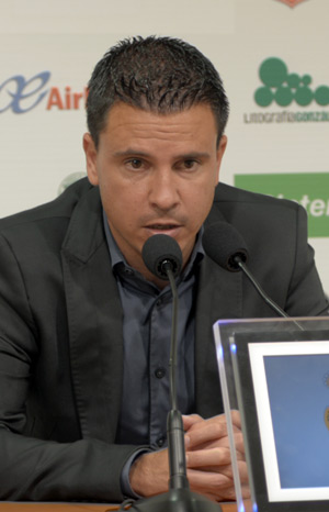 Sergio Lobera, este sábado en sala de prensa / Samuel Sánchez (UDLASPALMAS.NET)
