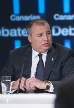 Miguel Ángel Ramírez, este miércoles en El Debate de La1 / Carlos Díaz-Recio (udlaspalmas.es)