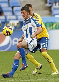Jonathan Valle, en el partido de ida / Marca.com