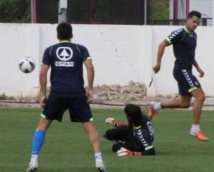 Vitolo, en la sesión de este viernes en Murcia / Acfi-Press (Canarias7)
