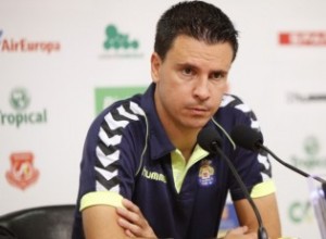 Imagen de Sergio Lobera durante la rueda de prensa de este mediodía / UD Las Palmas, web oficial.