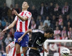 Mauro Quiroga, autor de los dos goles / Pedro Agrelo (lavozdegalicia.es)