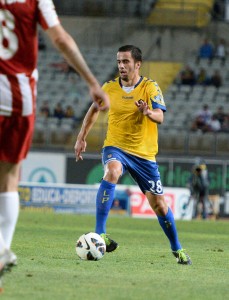 Hernán entró en la segunda parte ante el Almería / Samuel Sánchez (udlaspalmas.net)