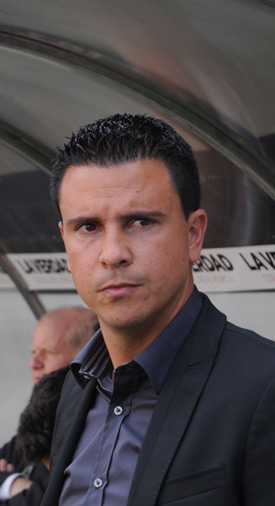 Sergio Lobera, este sábado en la Nueva Condomina / Alberto Gozalo (udlaspalmas.net)