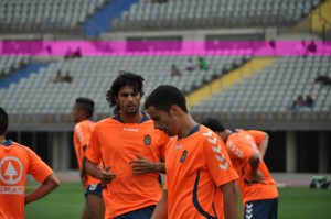 Hernán durante un entrenamiento de pretemporada. 