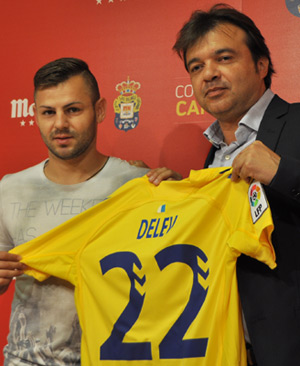 Delev y Toni Cruz, esta mañana en la presentación / UDLASPALMAS.NET