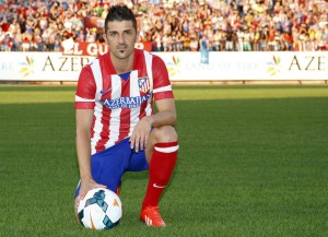 David Villa en su presentación como jugador del Atlético / Web oficial Atlético de Madrid.