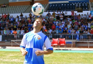 Raúl Tamudo durante su presentación / CE Sabadell.