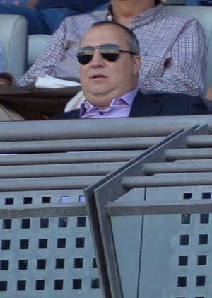 Miguel Ángel Ramírez, el pasado sábado en el palco presidencial del Estadio de Gran Canaria / Samuel Sánchez (UDLASPALMAS.NET)