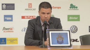 Sergio Lobera, este jueves en rueda de prensa / Samuel Sánchez (UDLASPALMAS.NET)