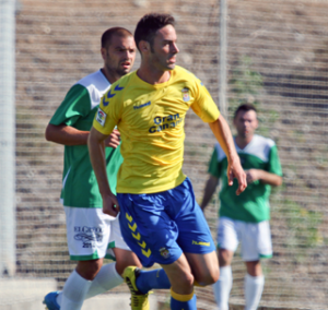Héctor Figueroa, en una imagen de archivo de esta temporada con Las Palmas Atlético / udlaspalmas.net